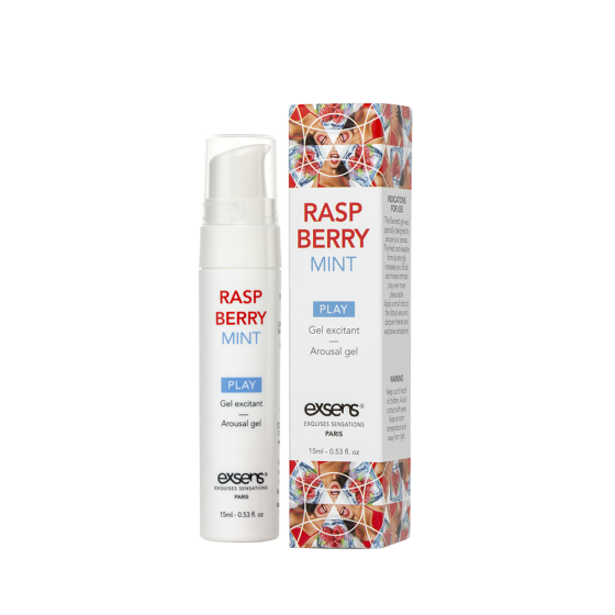 Стимулювальний гель EXSENS Kissable Raspberry Mint 15мл можна для поцілунків, охолоджувальний Sex Aura Київ