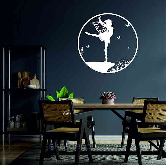 Декоративное настенное Панно «Фея Динь-Динь», Декор на стену 90*90 см, Белый Киев