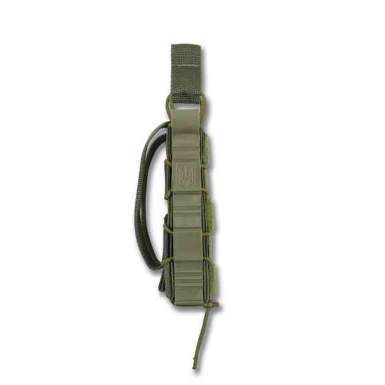 Відкритий підсумок на 1 магазин Kiborg М-1 велкро хакі. Жорсткий підсумок з велкро на один магазин Київ