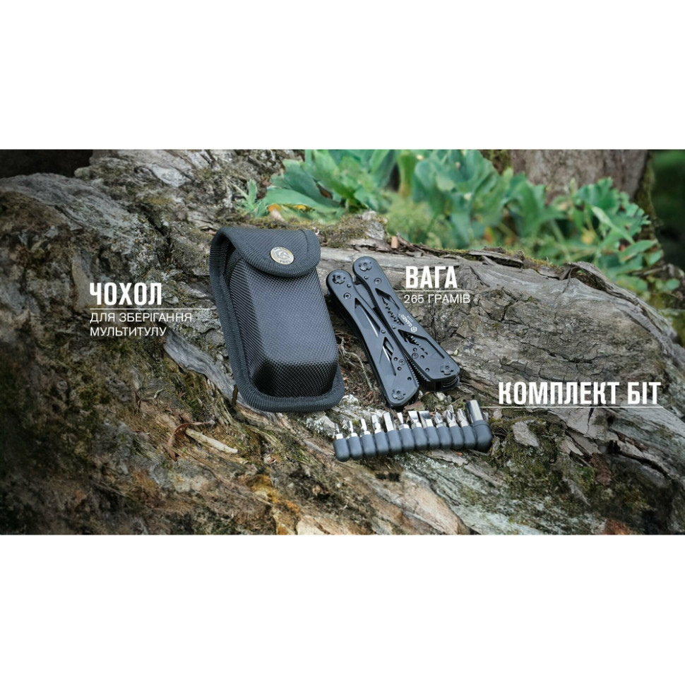 Мультитул Ganzo G202B з чохлом Molle та бітами, 24 функції Киев - изображение 20