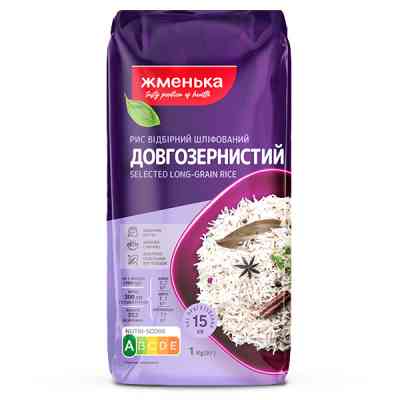 Крупа Жменька Рис відбірний 1 кг (4820038700712) Вінниця