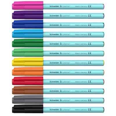 Фломастеры Schneider COLORINA F (линия 1 мм), 12 цветов (S193091) Винница