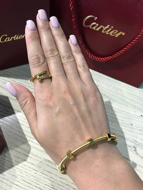 Cartier браслет лимонне золото та кільце цвях лимонне золото / набір або окремо Одеса - фото 1