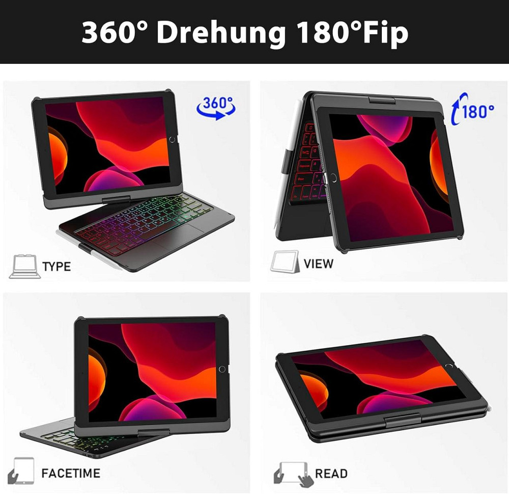 Фирменный защитный чехол AMZCASE с Bluetooth клавиатурой для iPad 10.2 (2019/20/21)/pro10.5(2017)/Air 3 10.5 Днепр - изображение 8