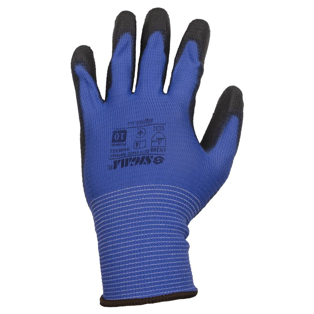 Sigma Перчатки трикотажные с частичным ПУ покрытием р10 (сине-черные манжет) SIGMA (9446431) Киев - изображение 6