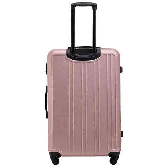 Валіза пластикова WINGS HRR01 велика 75 см золотисто-рожева Київ