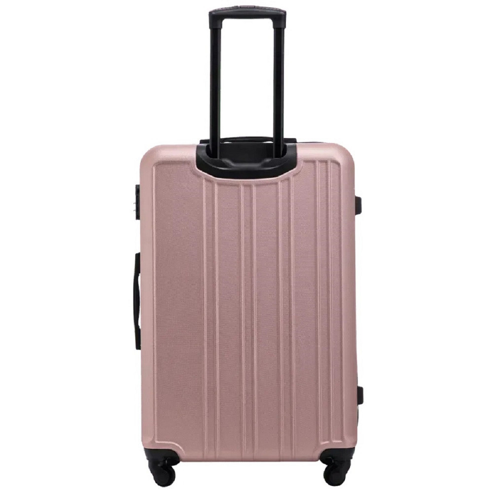 Валіза пластикова WINGS HRR01 велика 75 см золотисто-рожева Київ - фото 3