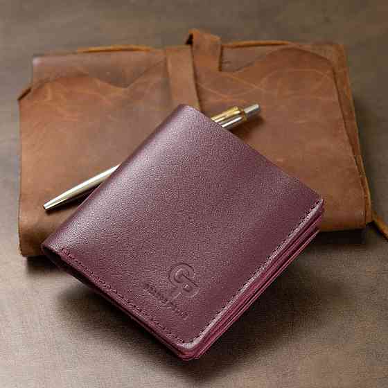 Кожаное женское портмоне Бордовый (GRANDE PELLE) Киев