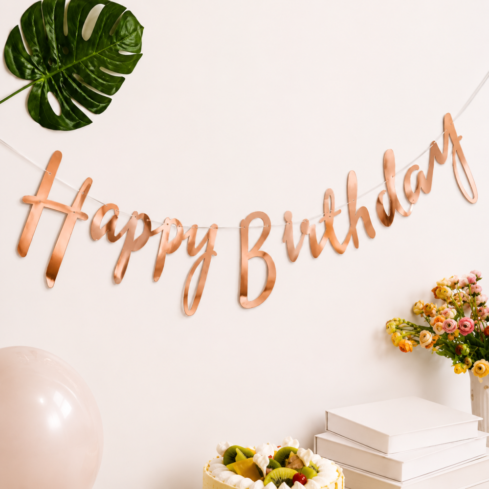 Гірлянда happy birthday гірлянда на день народження золото Київ - фото 3