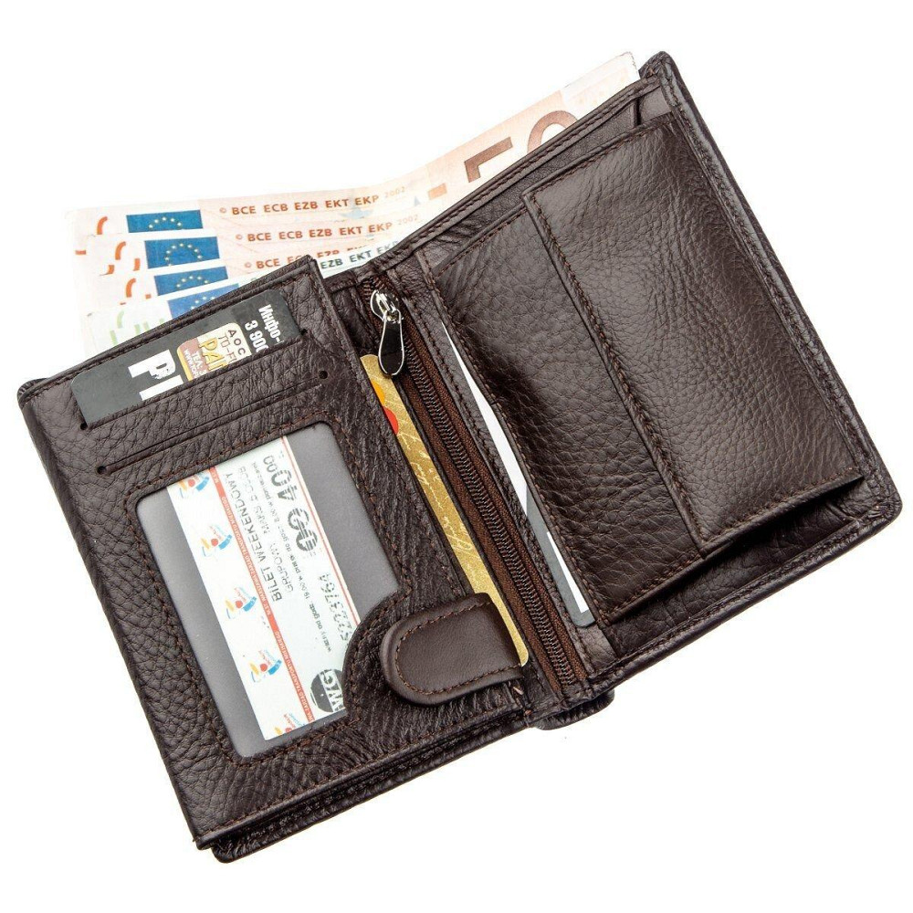 Современное мужское портмоне Boston 18825 Коричневый Киев - изображение 5