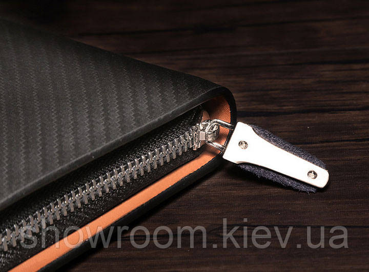 Чоловічий шкіряний гаманець на змійці (120) Київ - фото 4