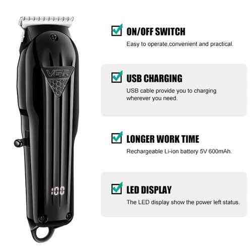 Бритва триммер для бороди VGR V-982, Електробритва з насадками для бороди Бритва триммер чоловіків PC-21 Львів