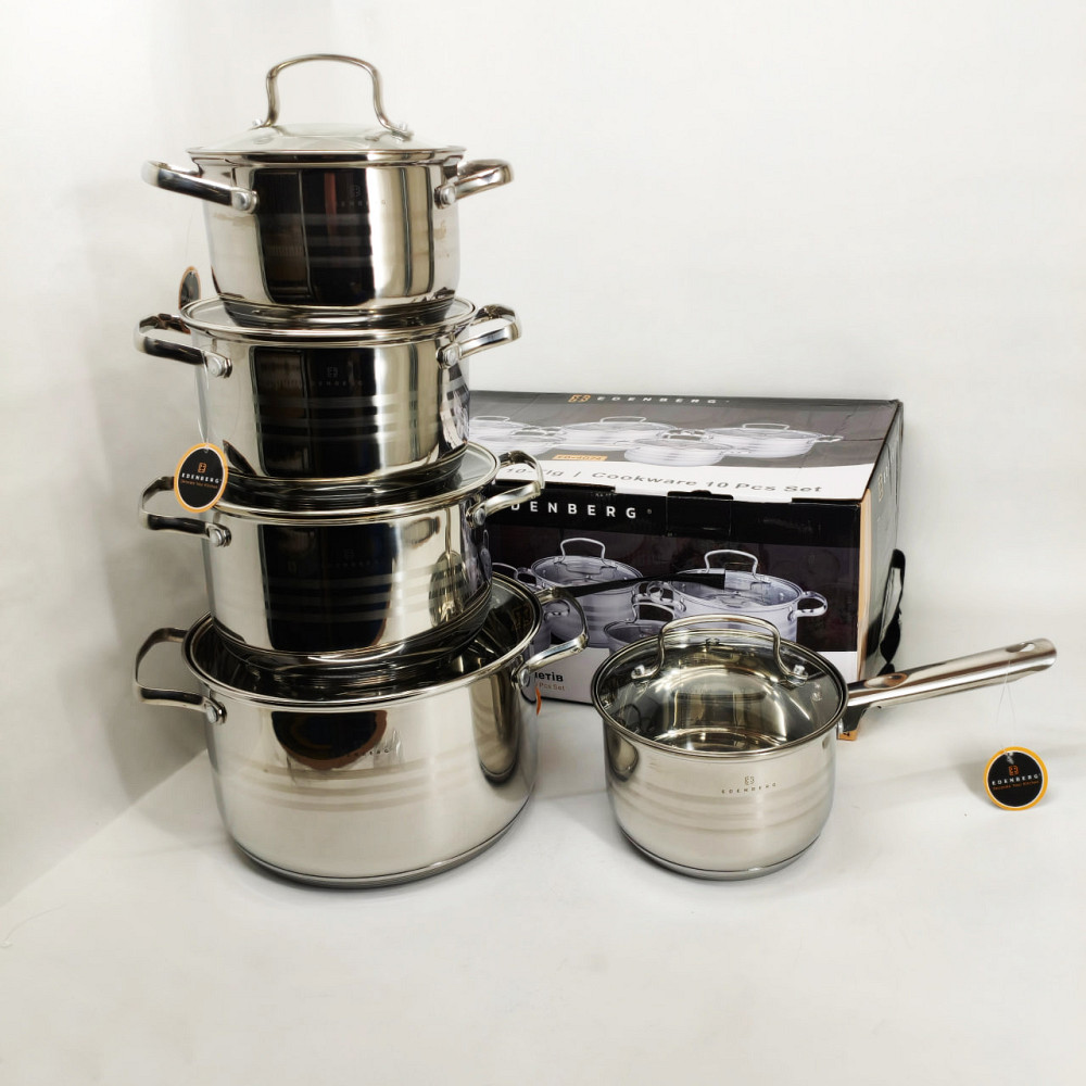 Набір якісних каструль, Набір каструль з міцним антипригарним покриттям Комплект металевих AY-22 Львів - фото 9