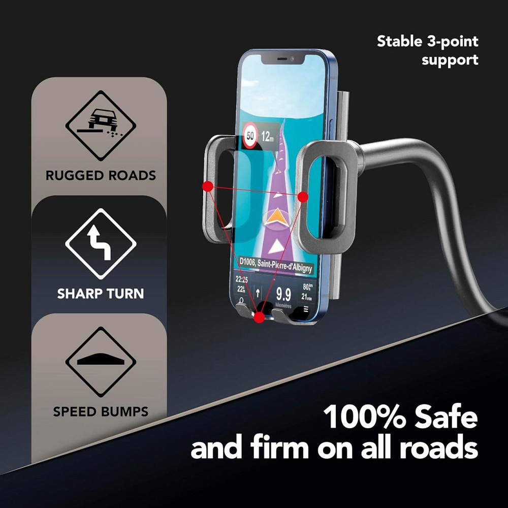 Vivanco PilotFlexik держатель для смартфона универсальный 180 мм регулируемый до 95 мм черный-серый Киев - изображение 4