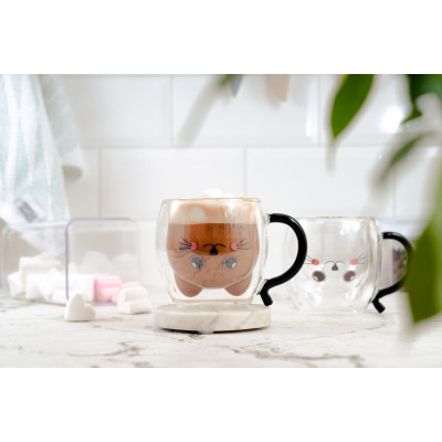 Набор чашек Ardesto Animals BAR 250 мл 2 шт прозорий (AR2625BAR) Винница - изображение 6