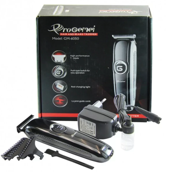 Машинка для стрижки GEMEI GM 6050 професійна бездротова модель з насадками та потужним мотором 5203 Одеса - фото 2