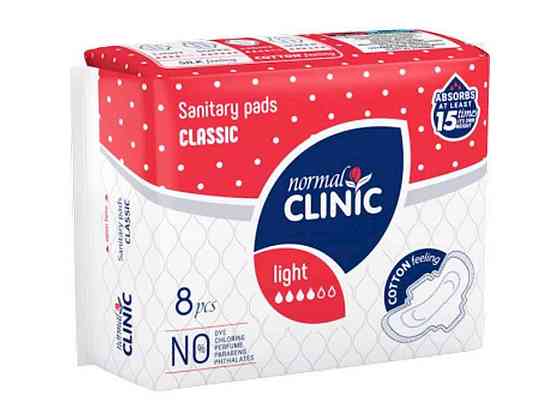 Прокладки гігієнічні Денні 4к. 8шт (Classic Cotton feeling) ТМ NORMAL CLINIQUE Київ