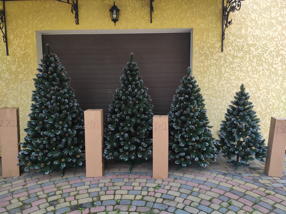 Елка искусственная новогодняя «Кармен золото» с шишками и жемчугом 1.5 / 1.8 / 2 / 2.2 м 2.2 Киев - изображение 8