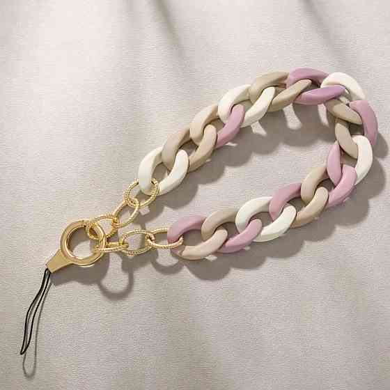 Ланцюжок для телефону 16 см акриловий, ремінець на руку для смартфона, брелок тримач Київ