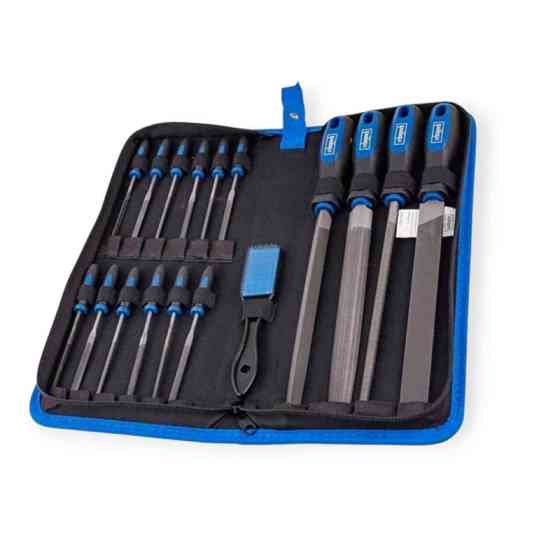 Набір напилків та надфілів 150, 315мм, щіточка 150мм 17 шт (чохол) Scheppach Мукачево