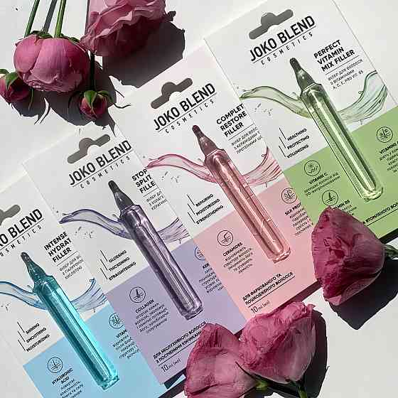 Филлер для волос с витаминами А, С, Е, Pro Vit. В5 Perfect Vitamin Mix Filler Joko Blend 10 мл Киев