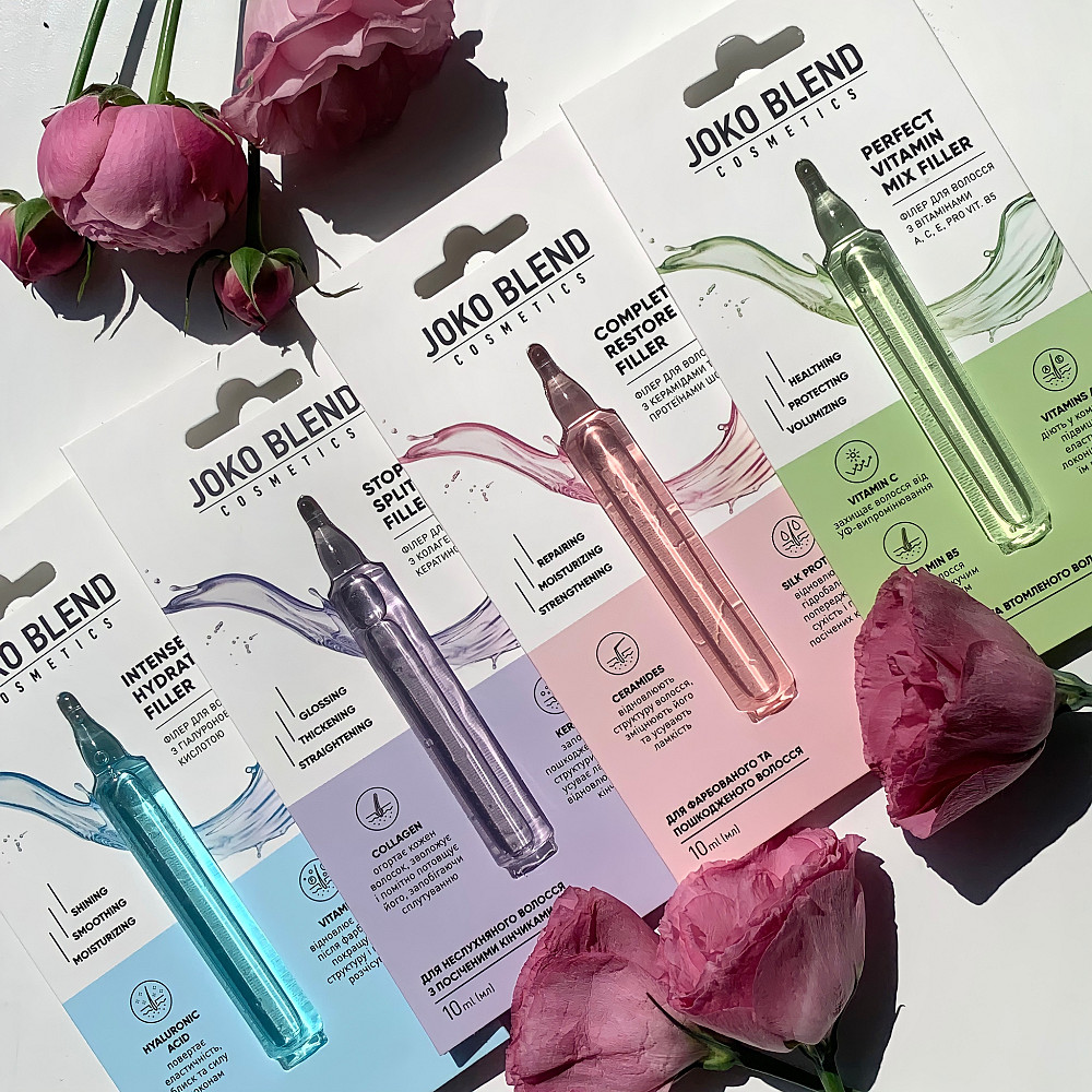 Филлер для волос с витаминами А, С, Е, Pro Vit. В5 Perfect Vitamin Mix Filler Joko Blend 10 мл Киев - изображение 4