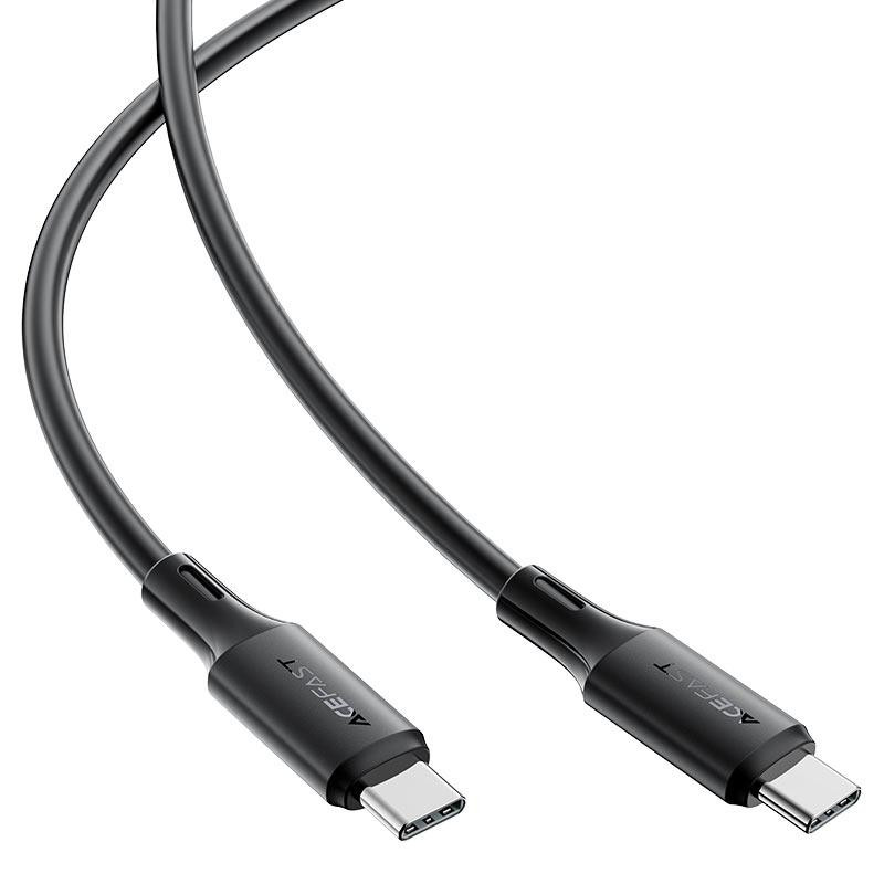 Кабель ACEFAST C17-03 USB-C to USB-C silicone charging data cable Black Одесса - изображение 3