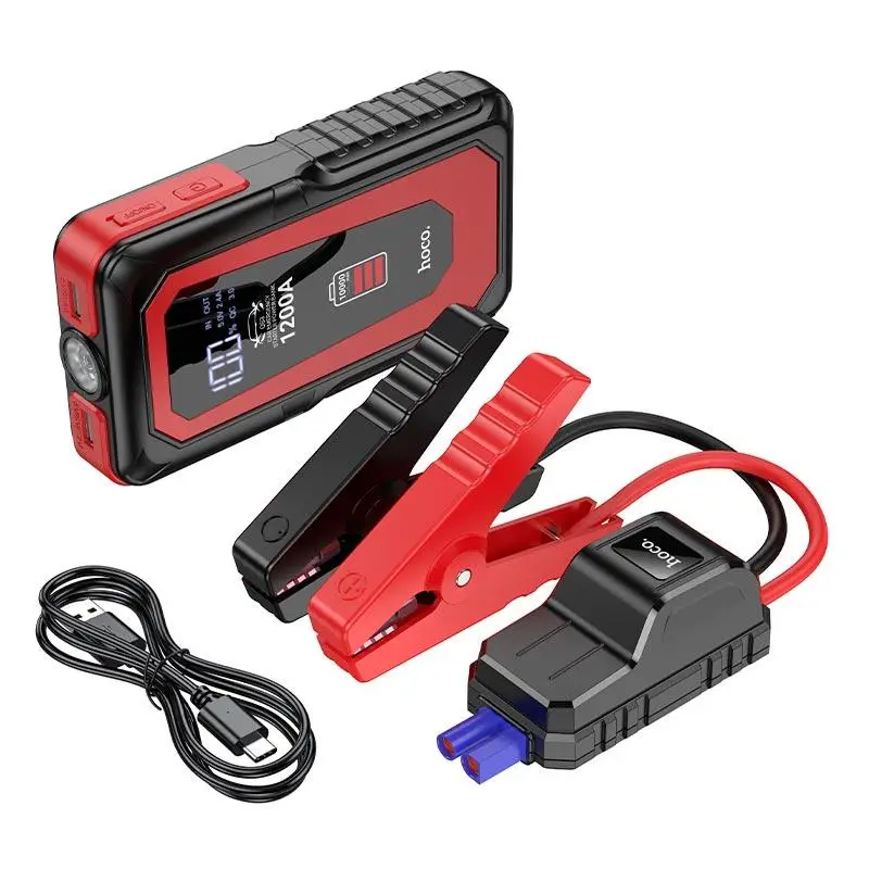 Автомобільний пуско-зарядний пристрій HOCO QS3 Victory car emergency starter power bank (10000mAh) Black Одеса - фото 6