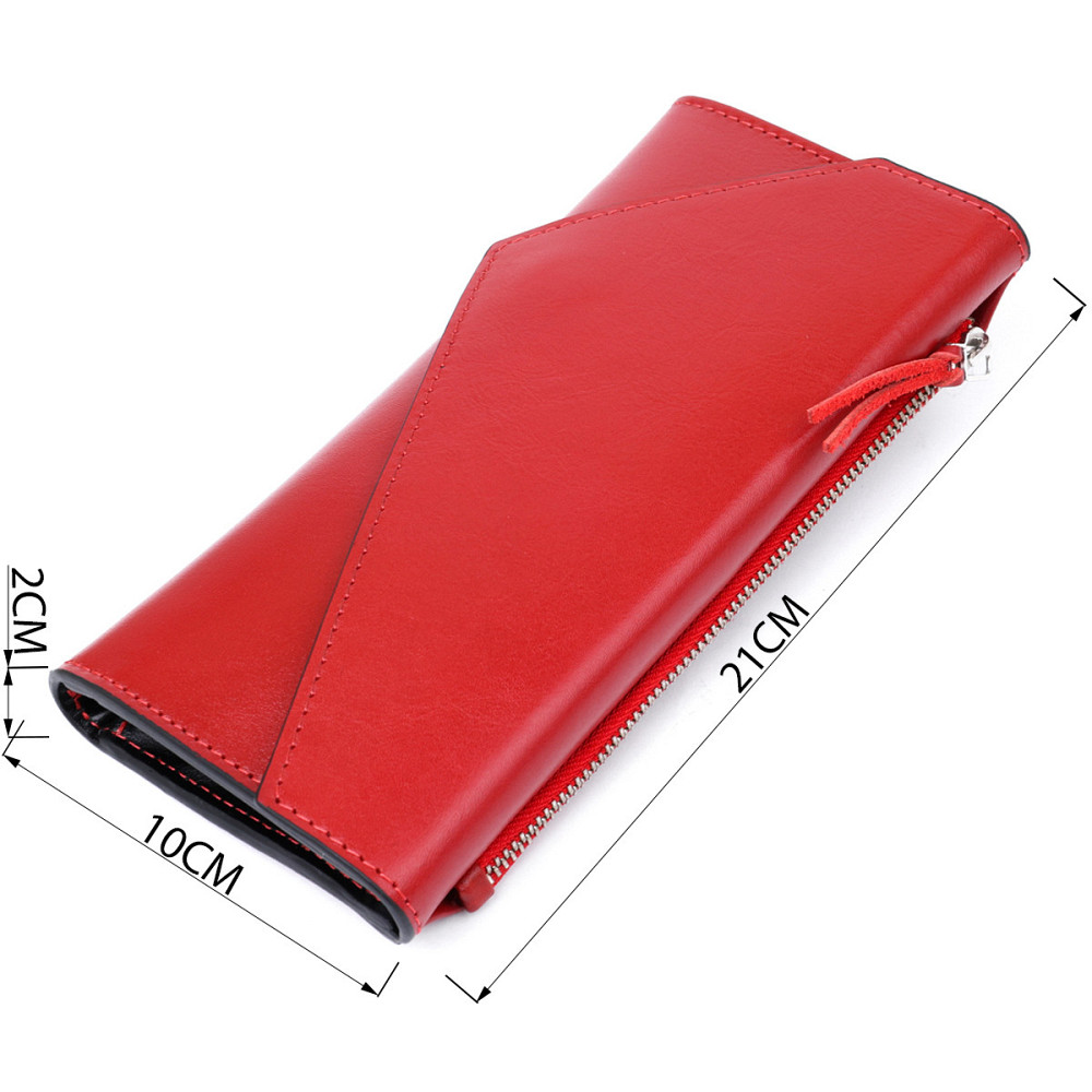 Женский вместительный кошелек GRANDE PELLE 11368 Красный Киев - изображение 10