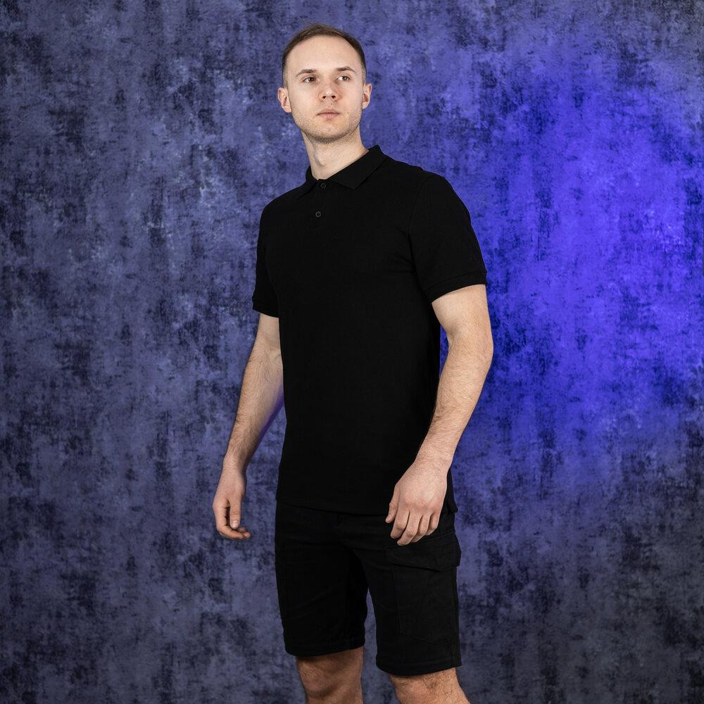 Чоловіче чорне поло Pobedov Loft Batal Київ - фото 2
