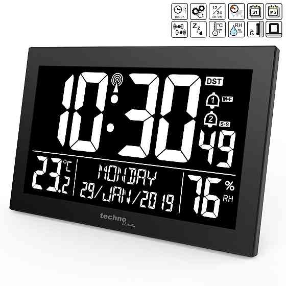 Часы настенные Technoline WS8017 Black (WS8017) Винница