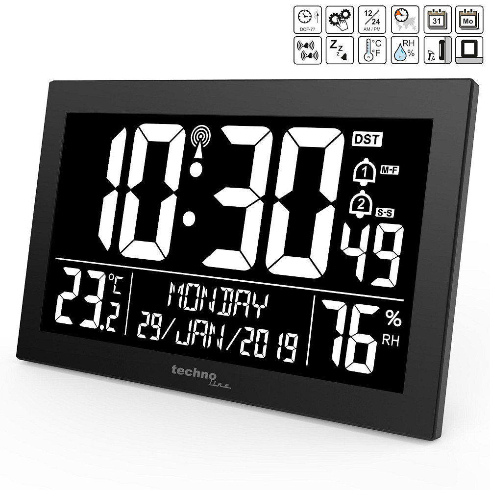 Часы настенные Technoline WS8017 Black (WS8017) Вінниця - фото 3