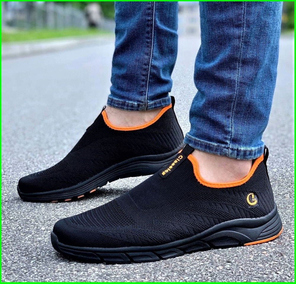 Кроссовки Сеточка Мужские Черные Летние Мокасины (размеры: 41) Днепр - изображение 4