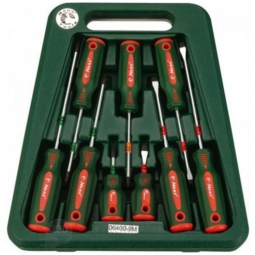 Набір викруток 9 попер. шліць і хрест у пластику HANS (06400-9M) Вінниця - фото 1