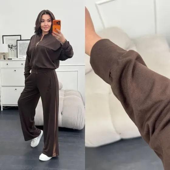 Женский спортивный костюм с полосками — стильный повседневный комплект Одесса