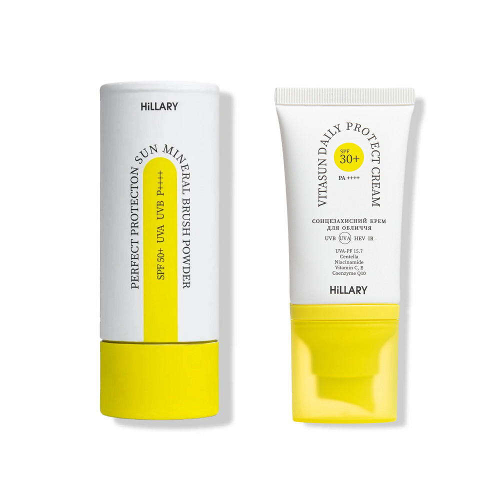 Сонцезахисна мінеральна пудра прозора з SPF 30 + Сонцезахисний крем для обличчя SPF 30+ Киев - изображение 1