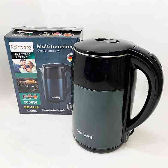 Чайник металевий для дому Rainberg RB-2246, Надійний електричний чайник Якісний домашній RO-53 Івано-Франківськ