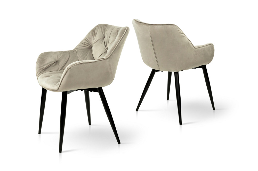 Крісло Парадіз HC-R18, чорний/велюр пісочний Київ - фото 5