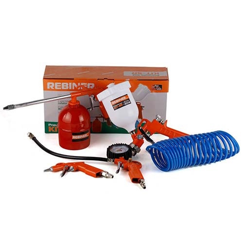 Набір пневмоінструменту 5 од. Rebiner KIT-5R для компресора Львів - фото 1