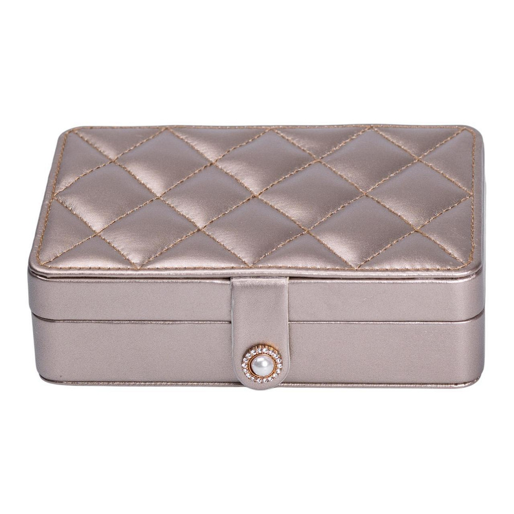 Шкатулка для украшений из эко кожи 16×11×4.7 см органайзер для ювелирных изделий HP-5-30GOLD Киев - изображение 2