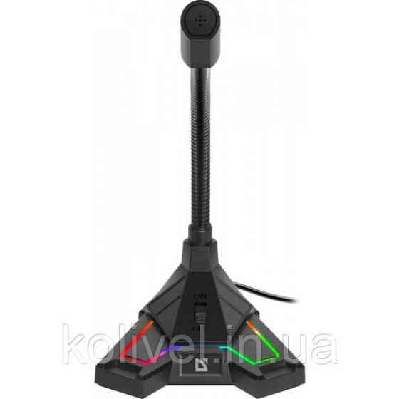 Ігровий стрім мікрофон Pitch GMC 200 3,5 мм, LED, провід 1.5 м (64620) Київ