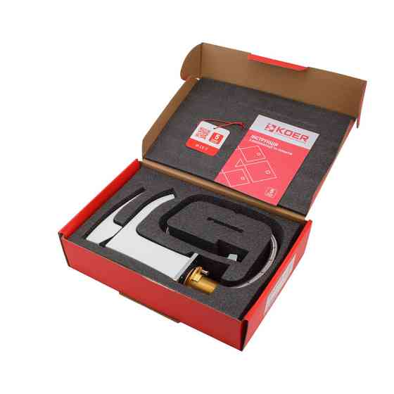 Смеситель для умывальника Koer KB-12007-04 хром с белым (KR5151) Харьков