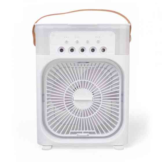 Вентилятор Air Cooler Fan USB с увлажнителем воздуха и подсветкой (Белый) Винница