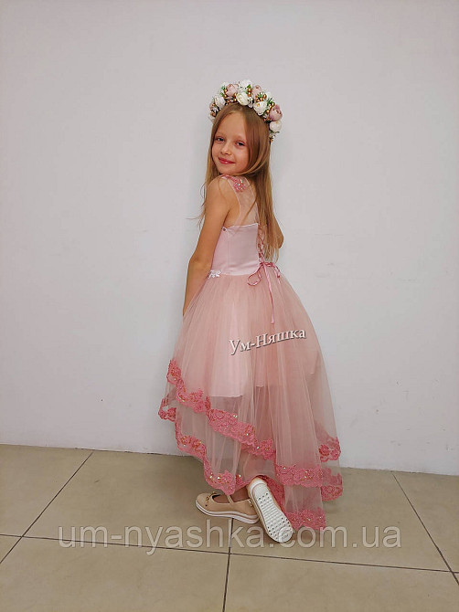 Дитяча сукня видовжене ззаду Синя 122-134 Кривий Ріг - фото 6