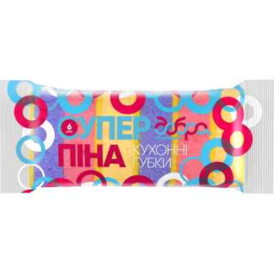 Губки кухонные Добра Господарочка Супер Пена 6 шт. (4820086521178) Винница