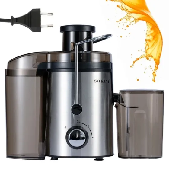 Соковыжималка SK-JB-175 электрическая 500 Вт с двумя скоростями и корпусом из нержавеющей стали Одесса