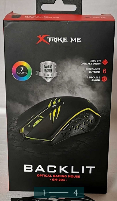 Мышь компьютерная игровая с подсветкой Xtrike GM-203 Киев - изображение 1