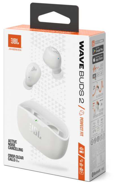 Гарнітура JBL WAVE BUDS 2 White (JBLWBUDS2WHT) (7065568) Київ - фото 10