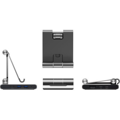 Порт-репликатор J5create Dock-Station Ipad USB-C 8-in-1 (HDMI/PD/картридер/USB-A/USB-C/Audio) (JTS224-N) Винница - изображение 11