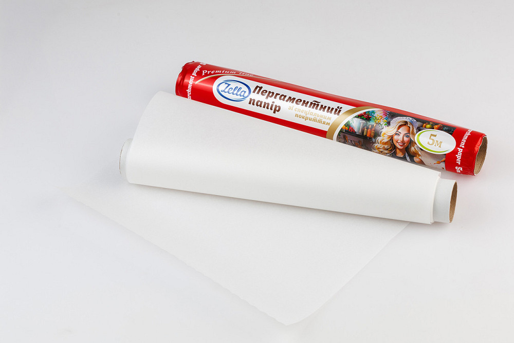 Пергамент для випікання (5 м*28 см) Zella білий силіконовий (1 рул) Харків - фото 4